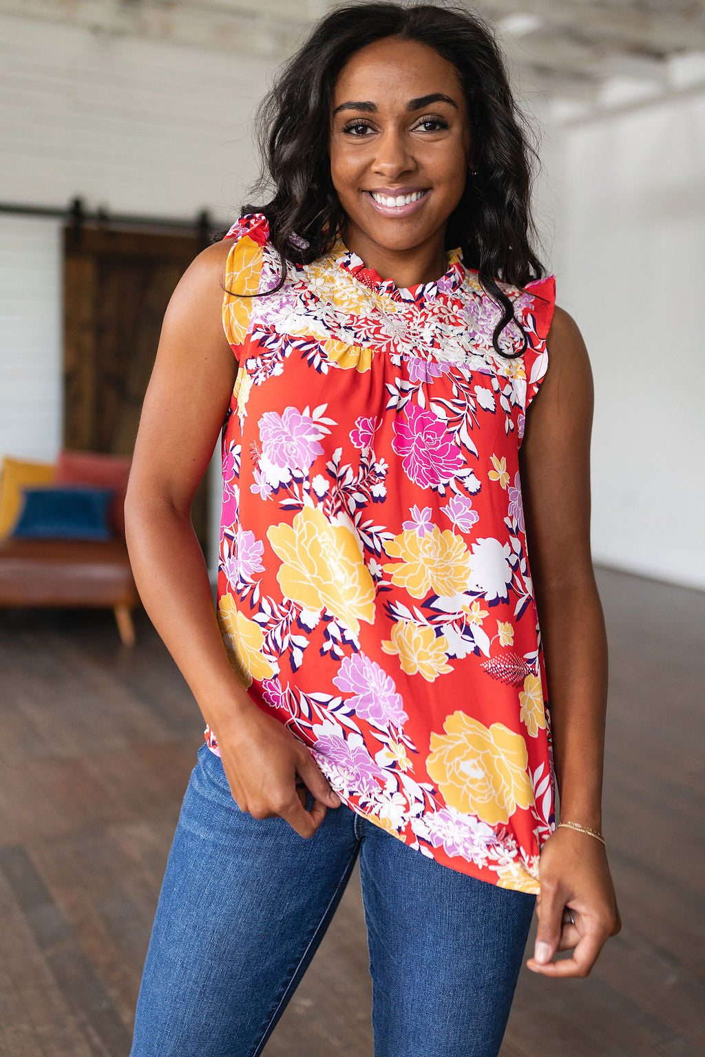 Floral Print Women's Blouse - Elegant Floral Top for Spring & Summer, Casual Wear, Office Outfits, and Date Nights