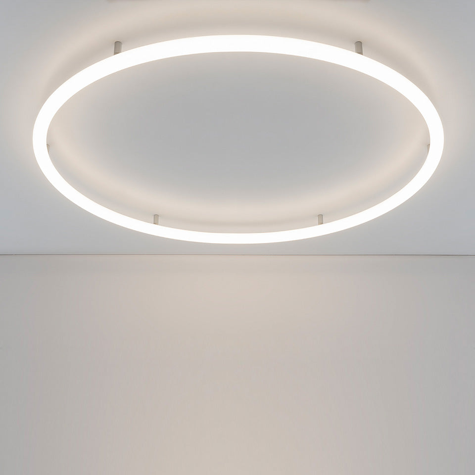 ALPHABET OF LIGHT Circular Ø90 Semi-Recessed LED Ceiling Light - Modern Minimalist Lighting for Living Room, Bedroom & Office
