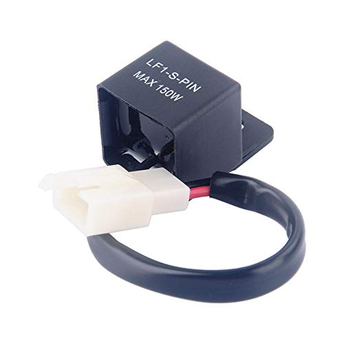 KIMISS LED Turn Signal Relay for Motorcycles - Adjustable Flasher Relay with Rate Control, Black - Perfect for Custom Bike Builds & LED Turn Signal Upgrades