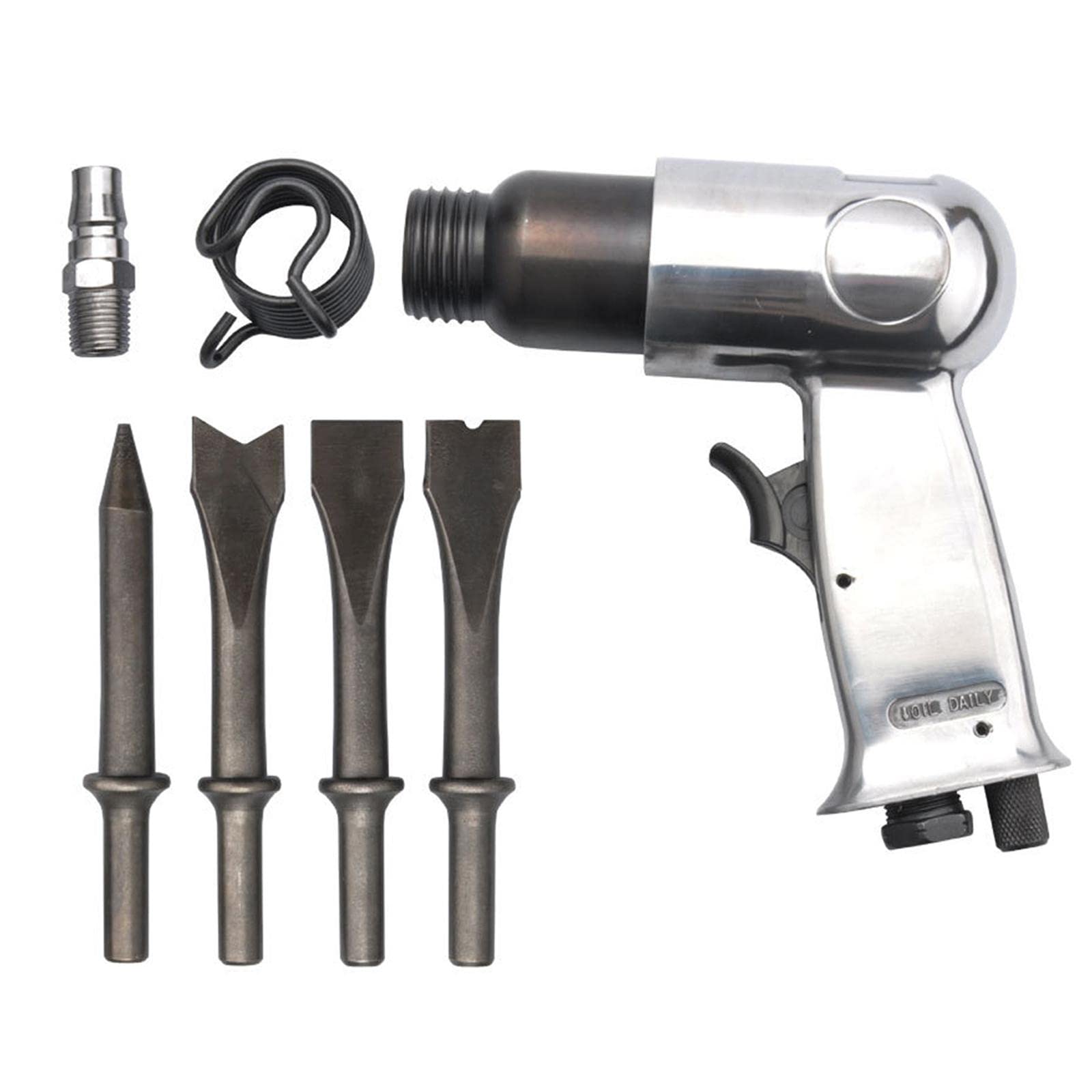 Colcolo Air Hammer Kit - 5-Piece Pneumatic Chisel Set with Anti-Vibration Handle | Lightweight & Portable Breaker Tool for Automotive Repair, Metalworking, Demolition | Perfect for Home Garage, Workshop & Professional Use