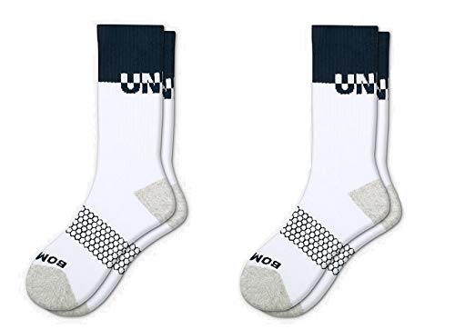 Bombas 2 Pack Unite Calf Men's Socks - Large Size - Comfortable Athletic & Casual Socks for Running, Hiking & Everyday Wear