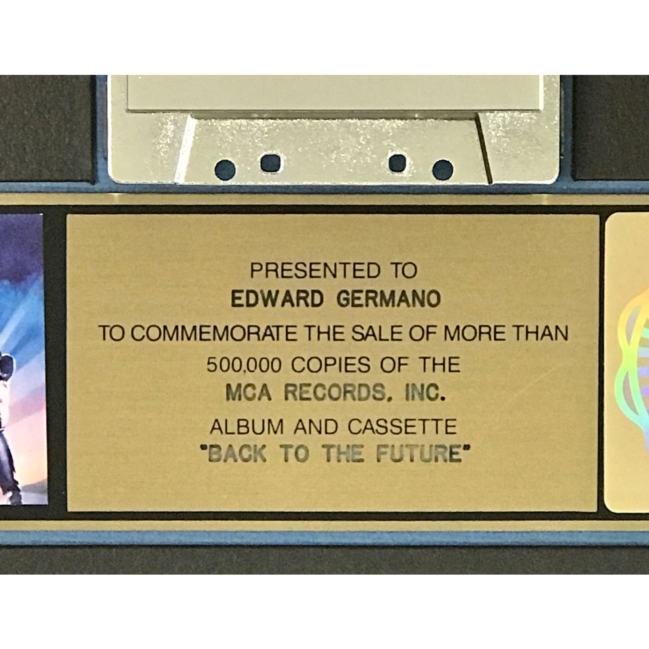 Back To The Future Original Motion Picture Soundtrack - RIAA Certified Gold Record Album - Perfect for 80s Nostalgia, Movie Collectors & Home Theater Displays