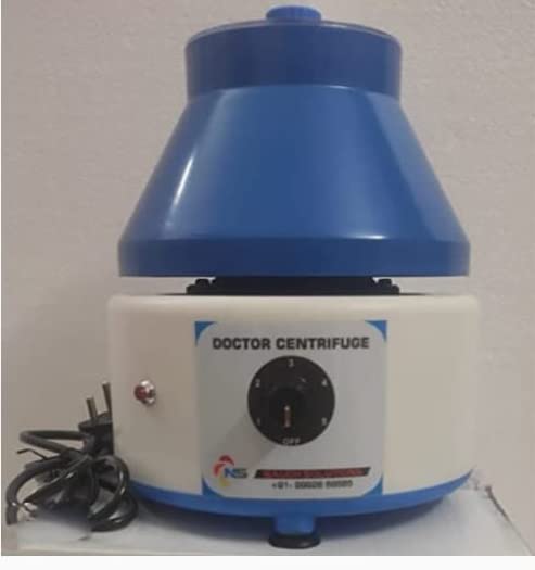 High-Speed Laboratory Centrifuge Machine - 8 Tubes x 15ml Capacity, 3500 RPM with Rubber Vacuum Foot & Heavy Metal Body - Ideal for Medical Labs, Blood Sample Processing, and Scientific Research