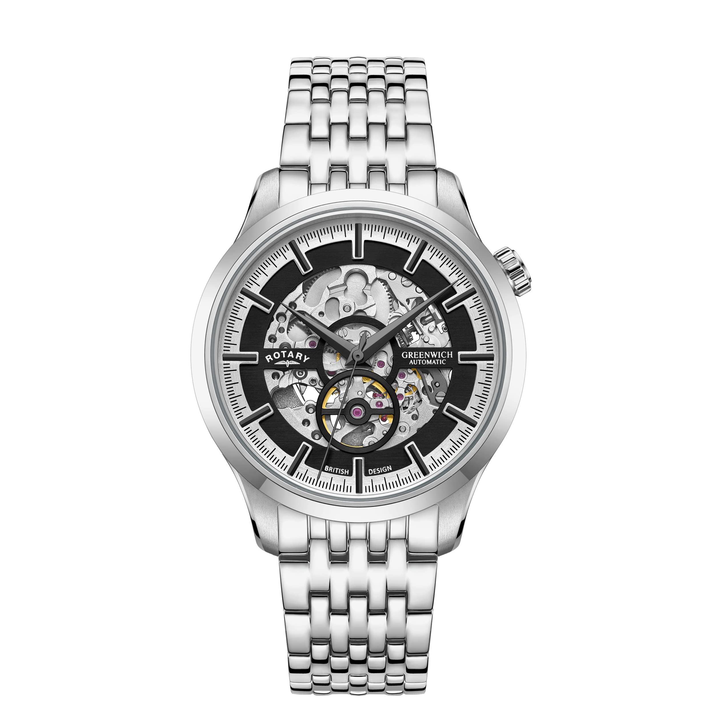 Elegant Rotary GB02945/87 Dress Watch for Men & Women - Classic Analog Wristwatch with Stainless Steel Band - Perfect for Business, Formal Events & Everyday Wear