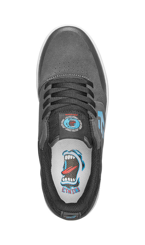 Etnies x Santa Cruz Marana Youth Skate Shoes - Grey/Black/Blue - High-Performance Skateboard Sneakers for Kids & Teens - Perfect for Street Skating, Park Riding & Casual Wear
