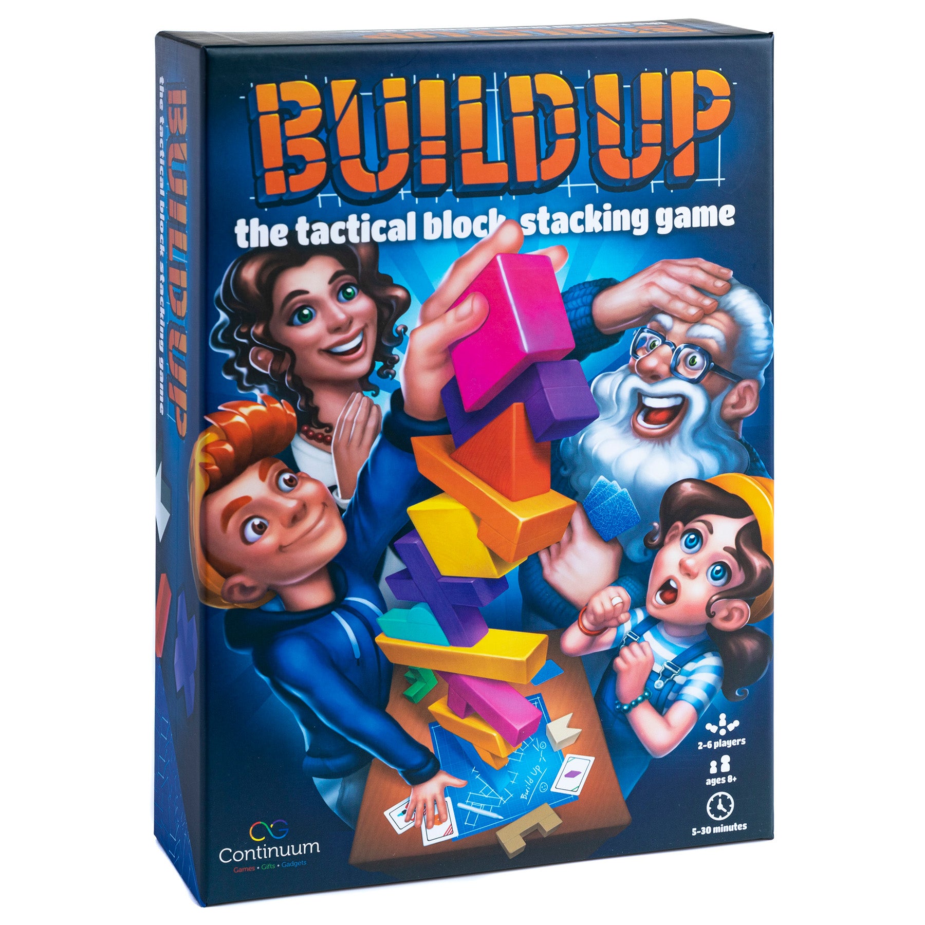 Continuum Games Build Up - Fun Tactical Block Stacking Game for Kids & Adults - Perfect for Family Game Nights & Party Entertainment