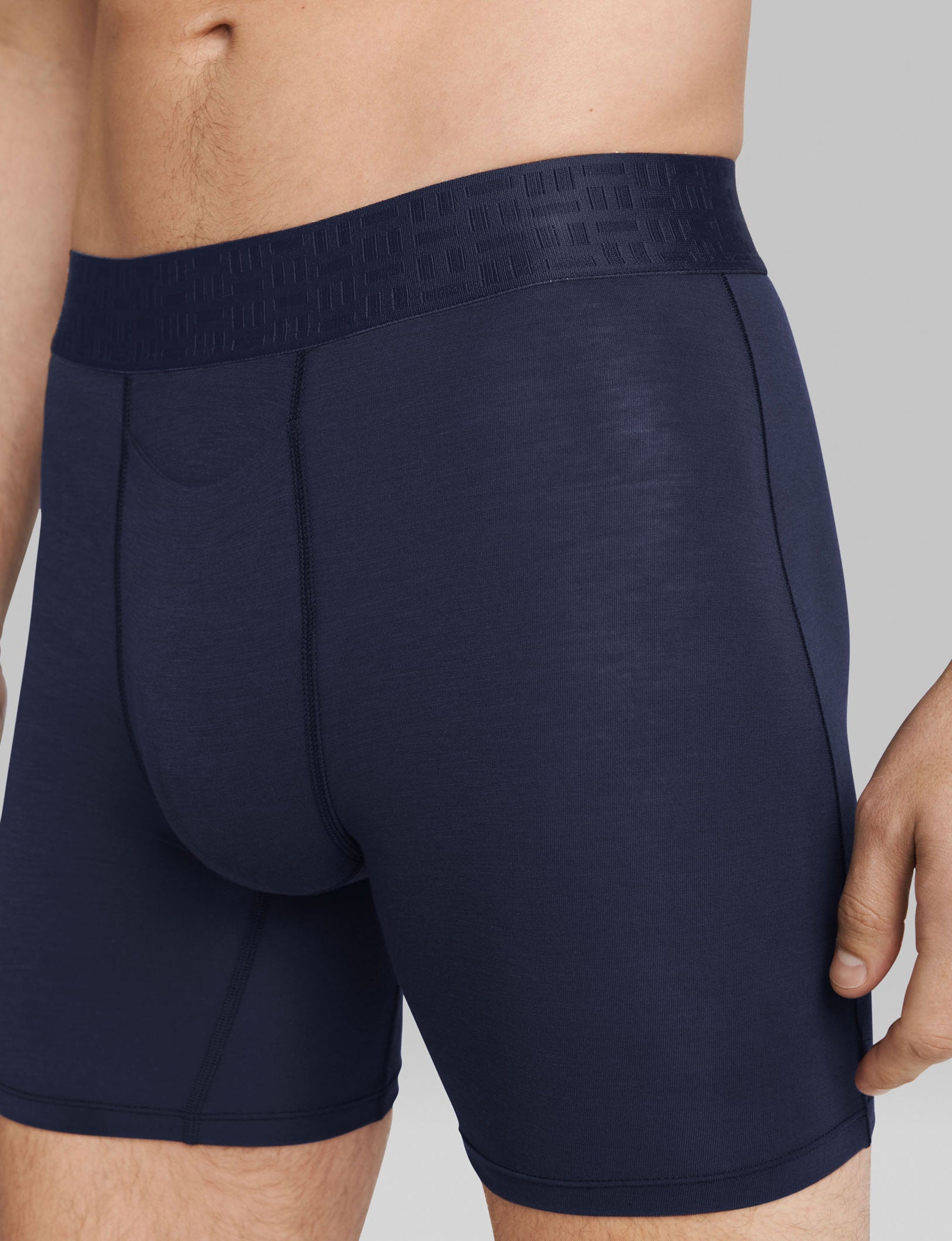Apollo Mid Length Boxer Briefs - 6 Pack (3 Pairs) - Soft Breathable Men's Underwear for All-Day Comfort - Perfect for Workout, Travel & Everyday Wear