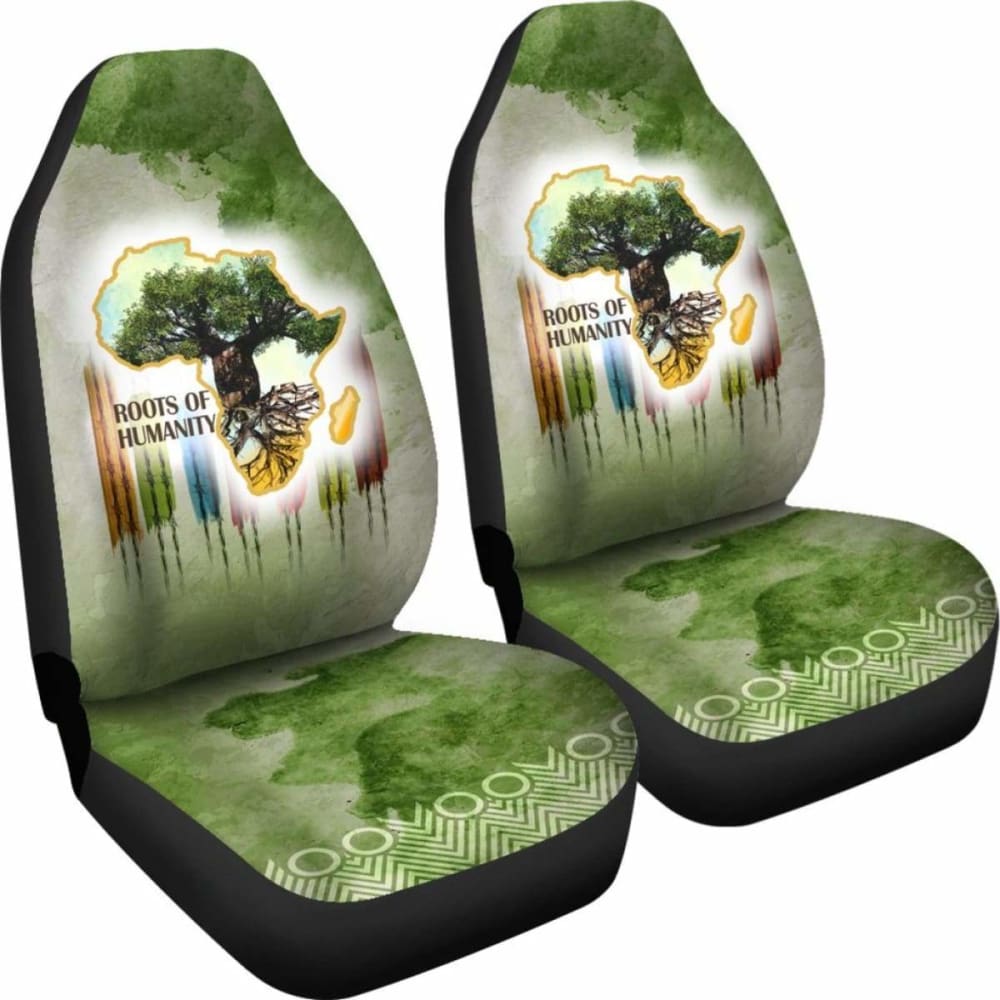 Premium African Print Car Seat Covers - Roots of Humanity Design (Model 105905) | Durable & Stylish Protection for SUVs, Sedans & Trucks | Perfect for Road Trips, Daily Commutes & Cultural Car Decor