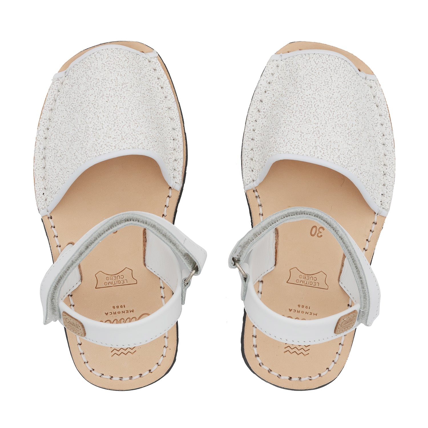 Glittery Leather Menorcan Sandal For Kids - Iker 1097R Stretch Glitter Sandals | Comfortable & Stylish Kids' Shoes for Beach, Party & Summer Outfits