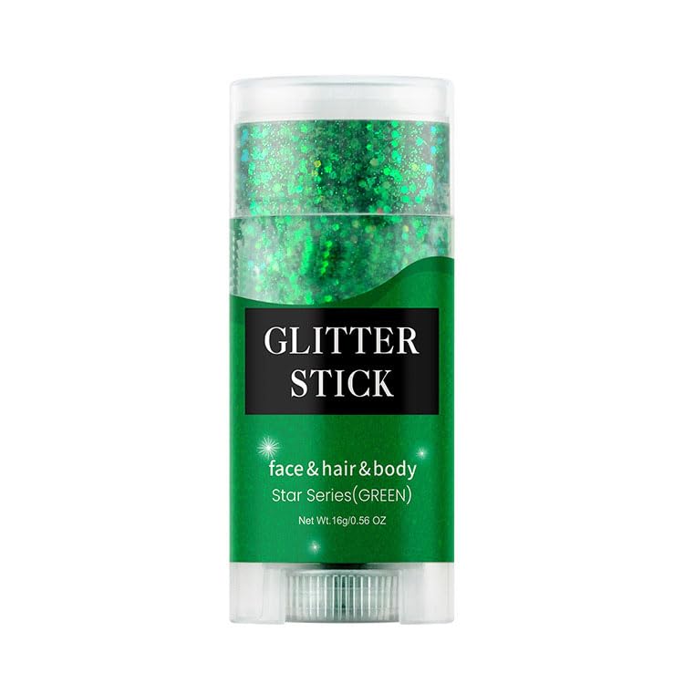 Green body glitter stick