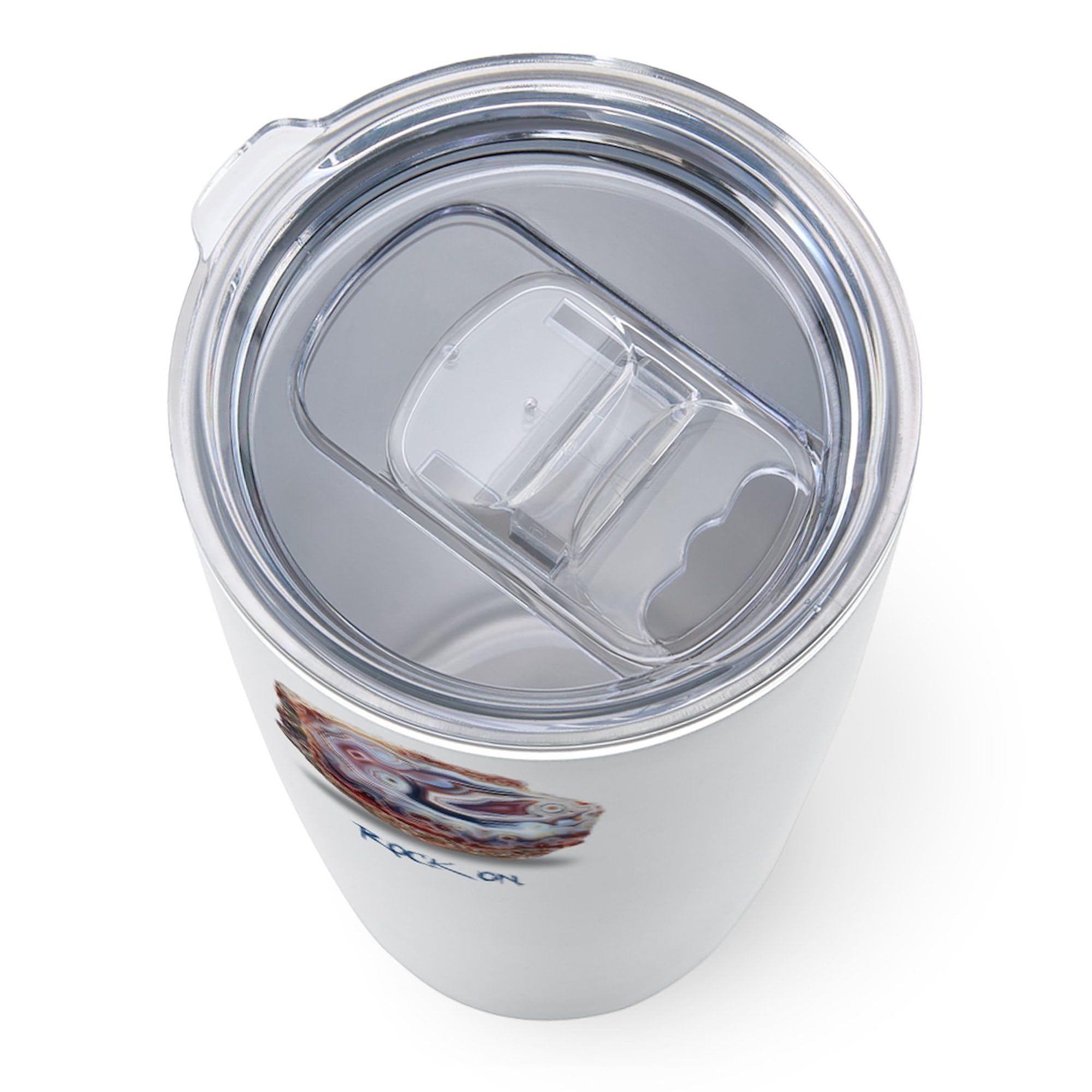 Rock On 20 oz Stainless Steel Travel Mug - Insulated Coffee Tumbler for Hot & Cold Drinks - Perfect for Commuting, Camping & Office Use