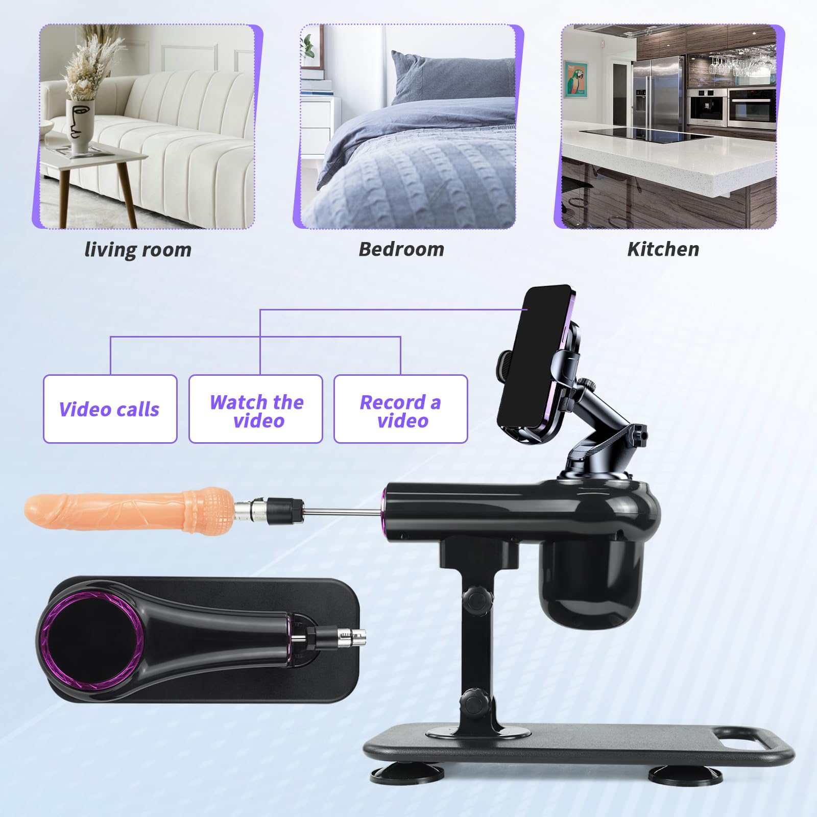 ANNGEOK Automatic Thrusting Sex Machine for Women & Men - Remote Control Dildo Machine with 3 XL Attachments & Suction Cup | Adult Sex Toy for Couples, Solo Play, BDSM & Home Use