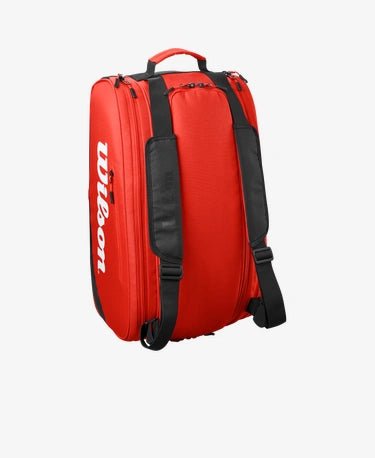 Wilson Tour Padel Bag - Premium Tennis & Paddle Tennis Backpack for Men & Women (Red) - Perfect for Court, Gym & Travel Accessories