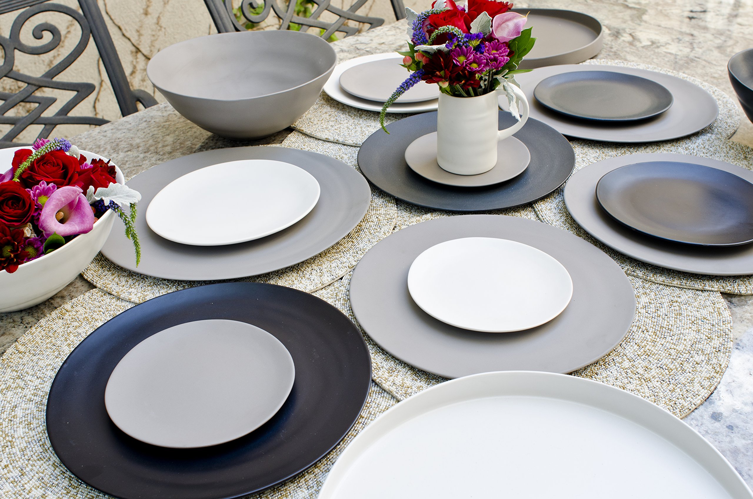 6.25 Inch Matte Wave Bread and Butter Plates - Set of 6 White Ceramic Appetizer Dishes for Dinner Parties, Desserts & Everyday Use