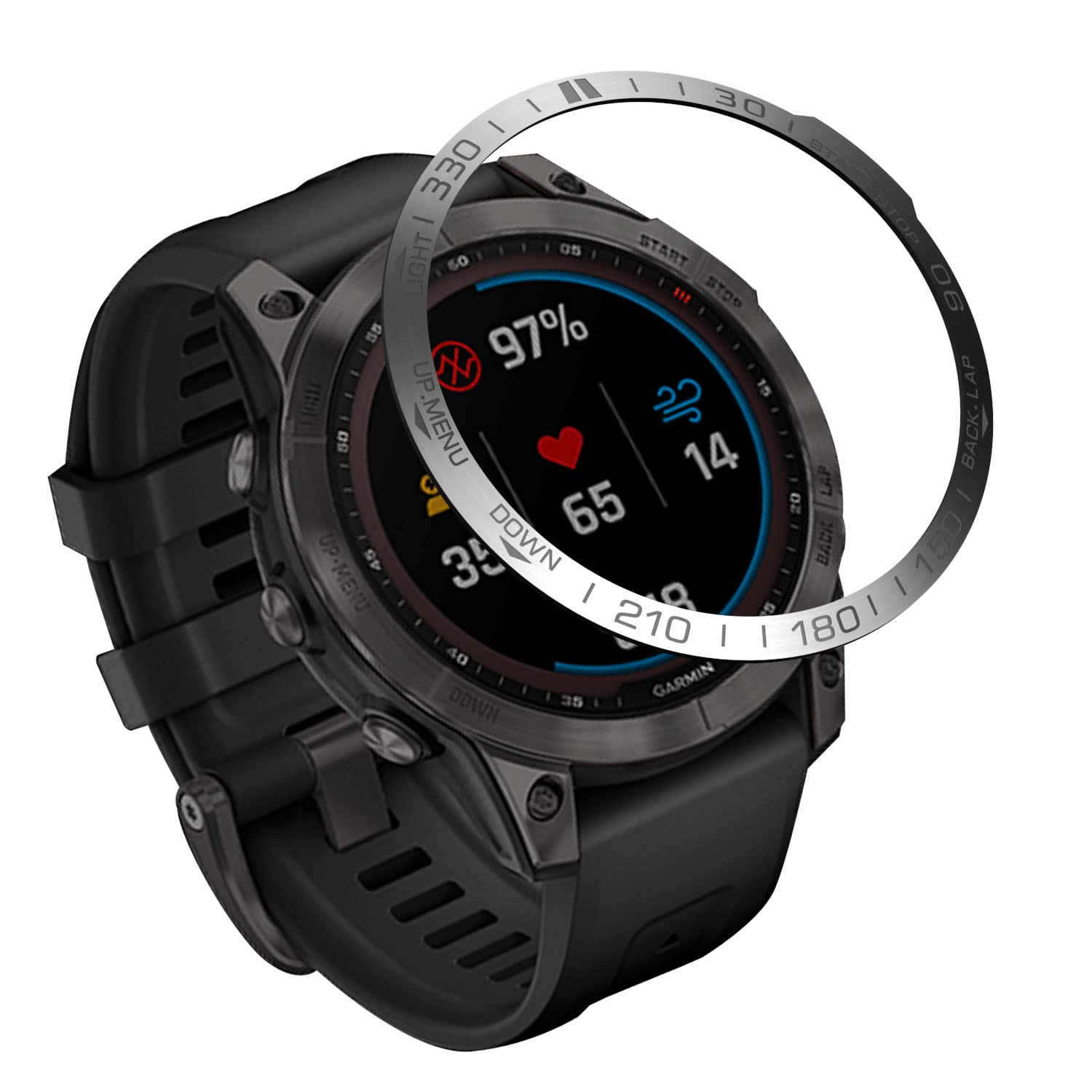 Stainless Steel Bezel Ring Cover for Garmin Fenix 7 - Anti-Scratch Metal Frame Protector, Compatible with Fenix 7 Smartwatch | Perfect for Outdoor Sports, Hiking, and Daily Wear Protection