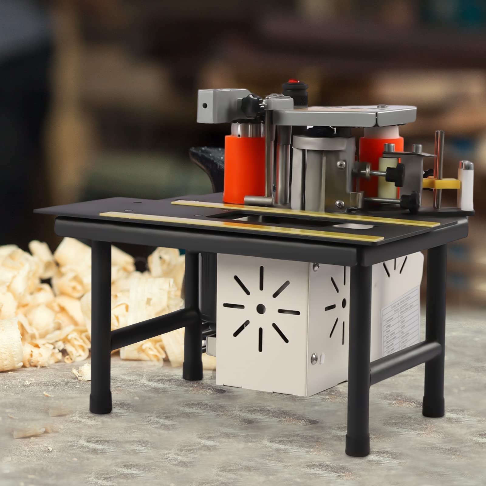 SHZICMY Portable Double-Side Glue Edge Banding Machine for Wood & PVC - 10-60mm Adjustable Width | Perfect for Cabinet Making, Furniture Repair & DIY Woodworking Projects
