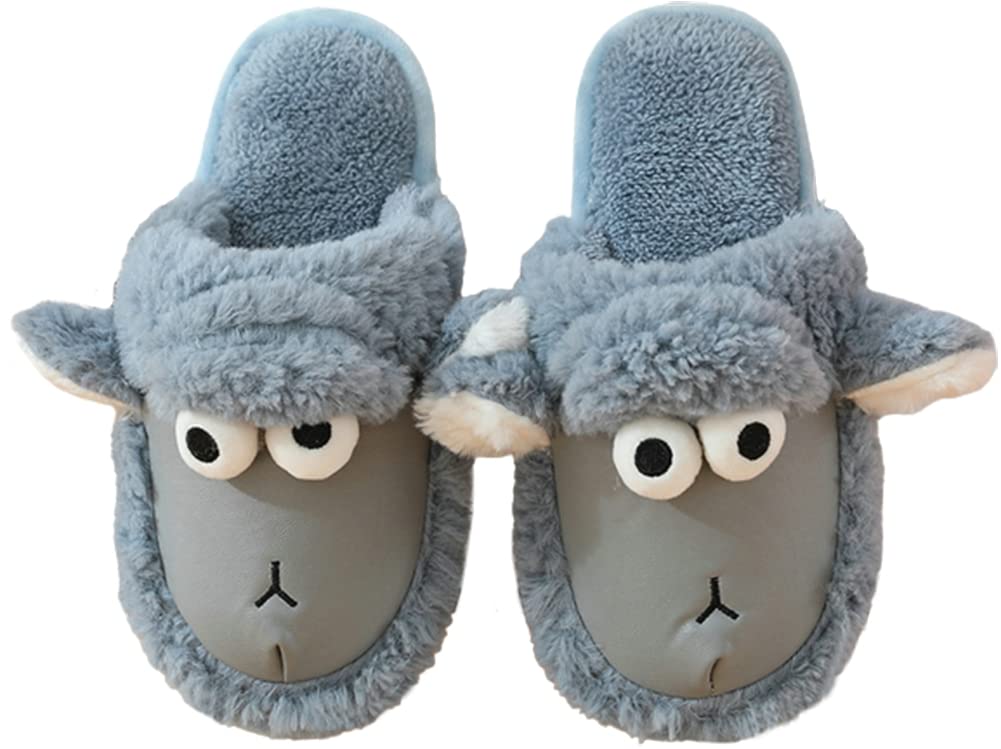 Unisex Warm Plush Fleece Sheep Slippers - Memory Foam Indoor House Shoes for Women & Men | Anti-Slip Winter Comfort | Perfect for Lounging, Home Office & Cozy Evenings