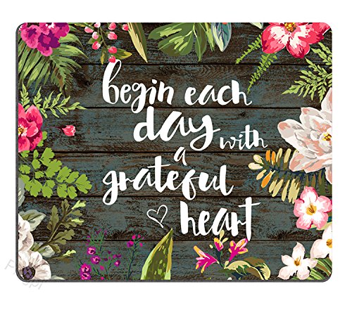 Custom Gaming Mouse Pad with Non-Slip Rubber Base - Personalized Wood Design with Inspirational Sayings - Perfect for Office, Home & Gaming Setup
