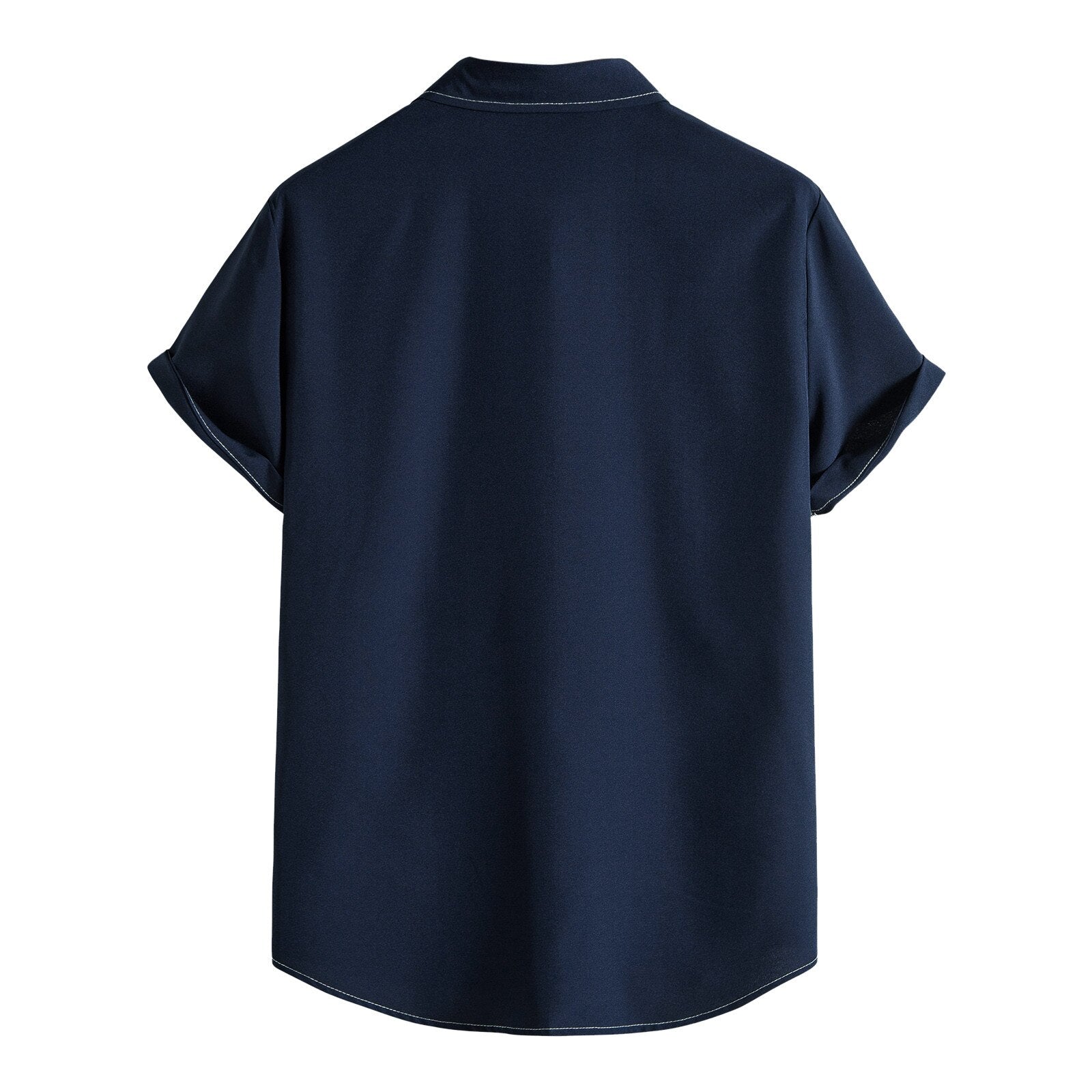 Antonio's Summer Short Sleeve Solid Color Casual Shirt for Men - Perfect for Beach Outings, Vacation & Summer Fashion