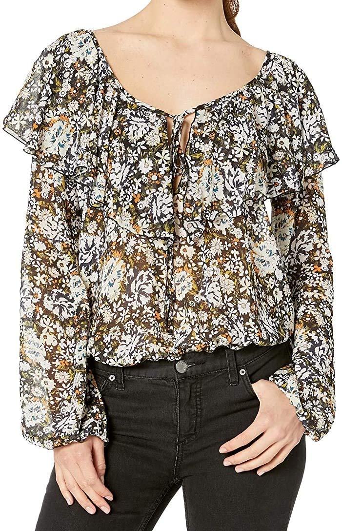 Free People Women's Say it to Me Bodysuit - Sexy Long Sleeve Stretchy Bodysuit for Women, Perfect for Layering, Date Night & Casual Outfits
