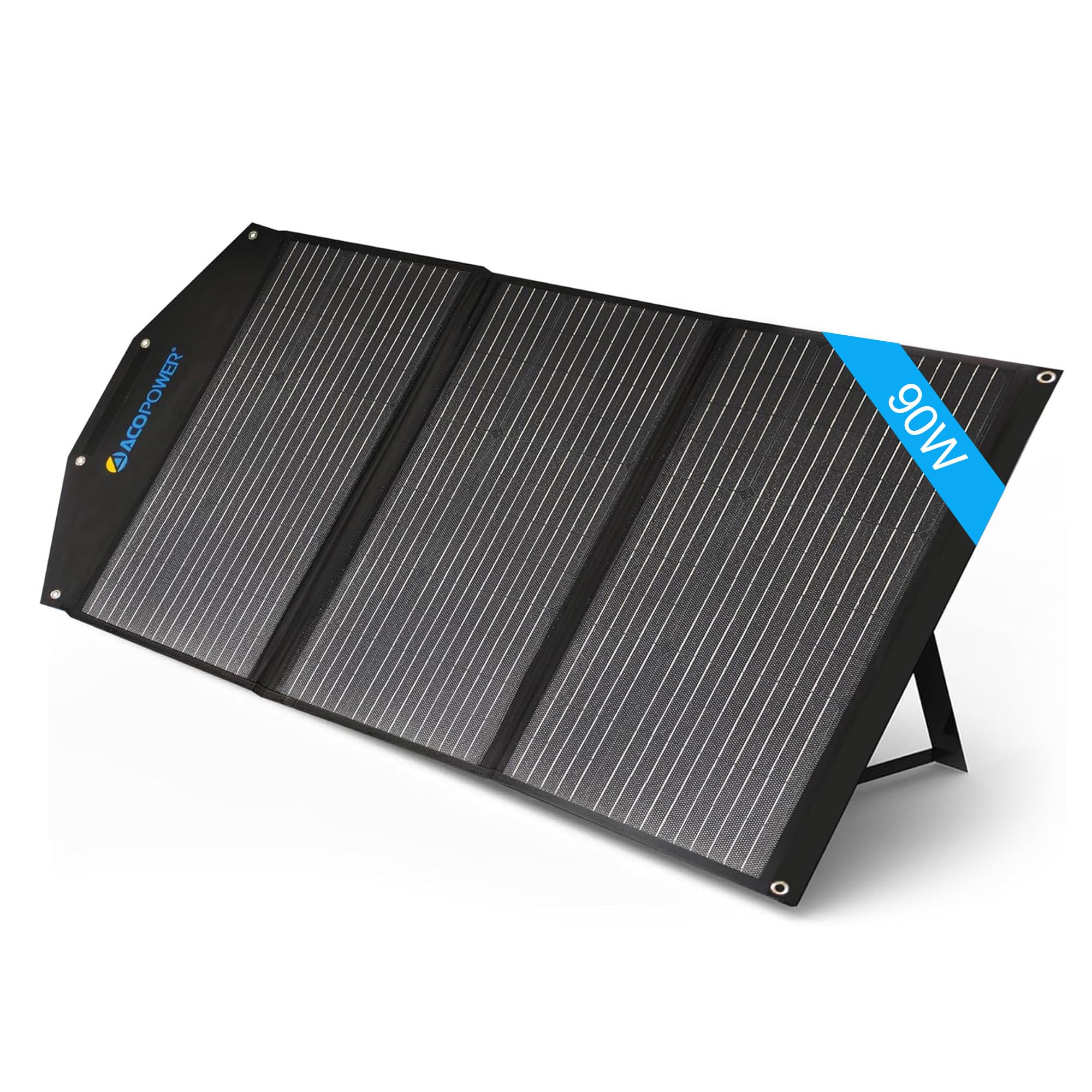 ACOPOWER 90W Portable Solar Panel - 3x30W Foldable Solar Charger with USB/DC/Type-C Outputs for Phones, Laptops, Camping, RV, Off-Grid Power | Waterproof & Lightweight Design for Outdoor Adventures, Emergency Power, and Car Refrigerators