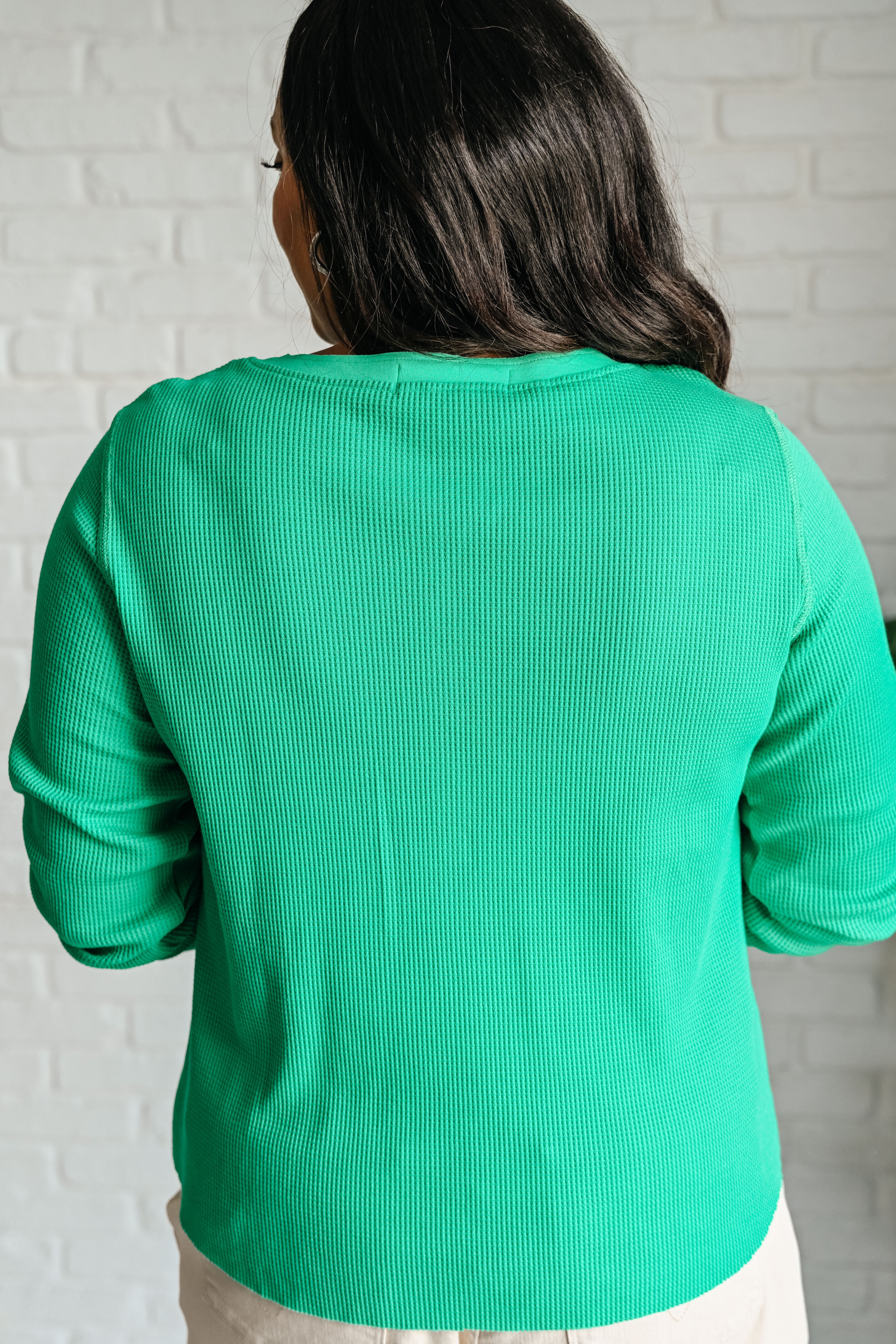 Greensleeves Waffle Knit Henley Shirt for Men - Soft Cotton Long Sleeve Pullover Top for Casual Wear, Outdoor Activities & Layering