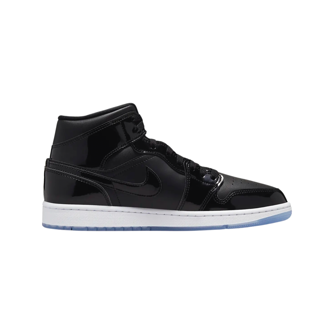 Air Jordan 1 Mid SE Basketball Shoes - Space Jam Black/Dark Concord/White - Men's High-Top Sneakers for Casual Wear & Street Fashion