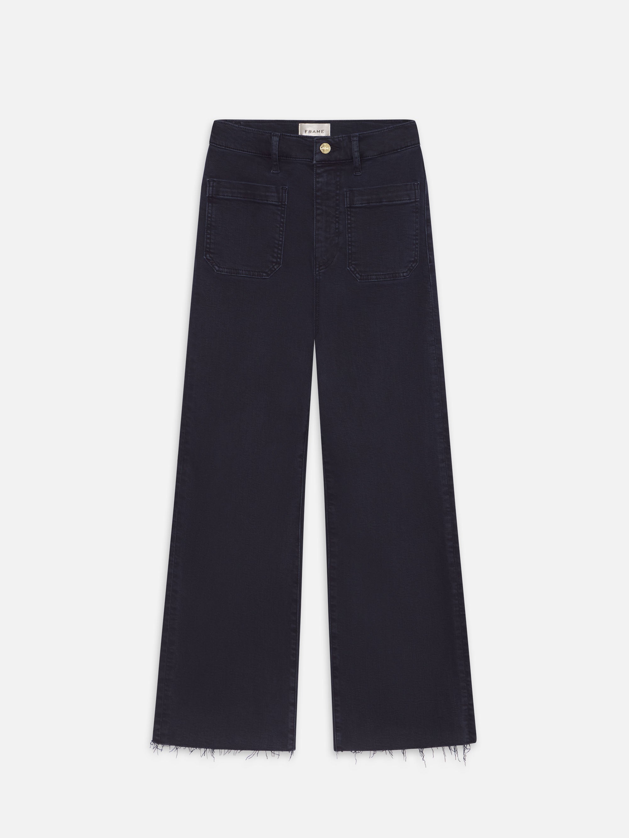 The Anchor Pant - Navy Raw Fray Denim Jeans for Men | Comfortable Slim Fit Stretch Pants | Perfect for Casual Wear, Office & Outdoor Activities