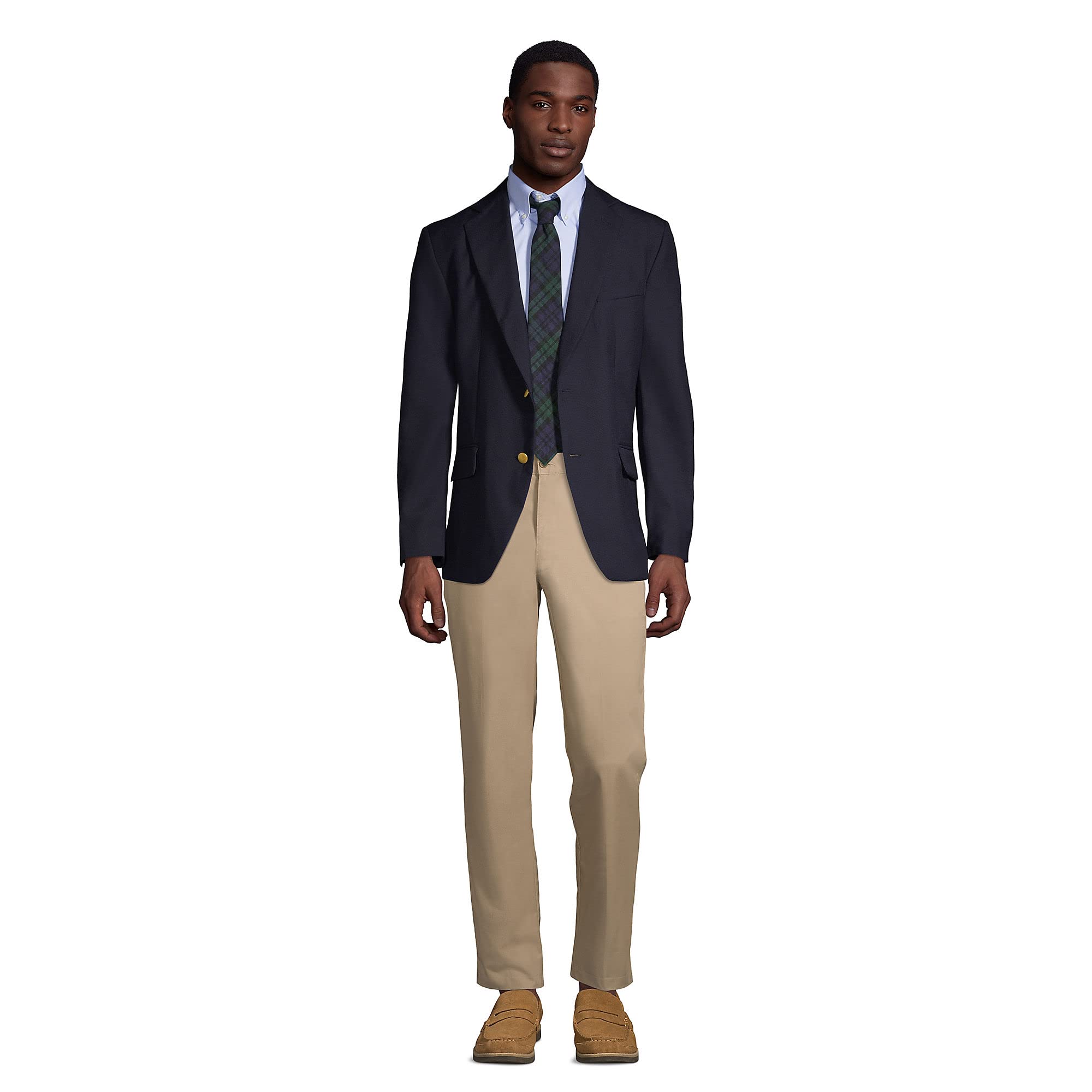 Lands' End Men's Hopsack Blazer - Classic School Uniform Jacket for Boys & Teens | Perfect for Formal School Events, Graduations & Dress Code Occasions