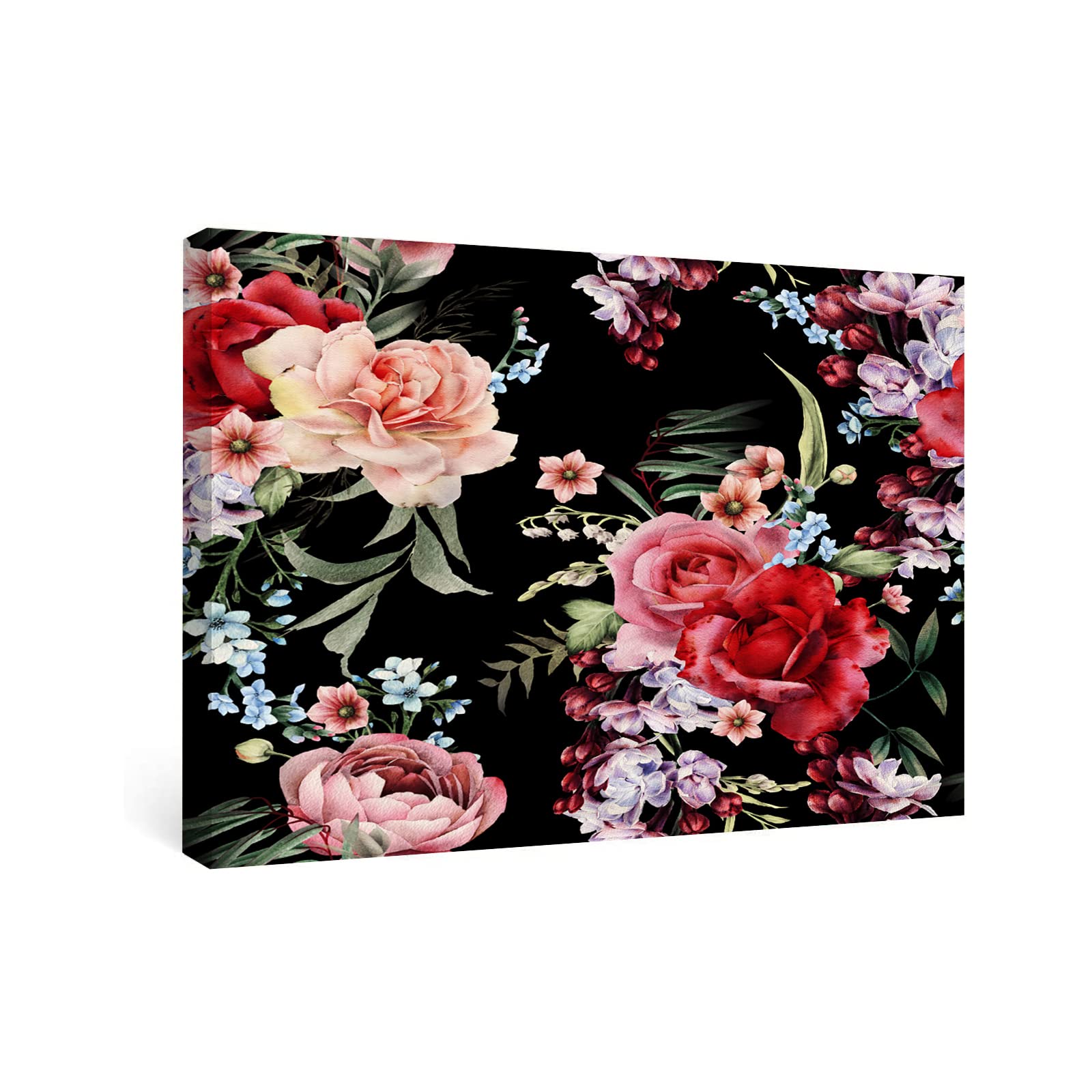 Tropical Floral Canvas Wall Art - Farmhouse Decor for Living Room & Kitchen