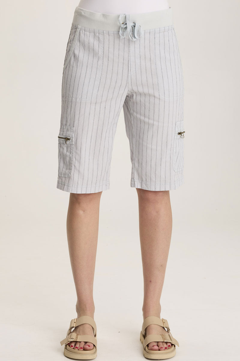 XCVI Favian Bermuda Shorts for Women - High Waisted Summer Casual Shorts with Pockets | Perfect for Beach, Travel, and Everyday Wear