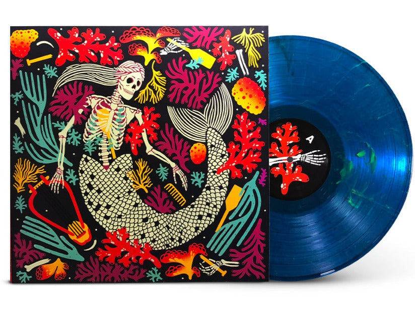 Translucent Deep-Sea Blue Vinyl with Kelp Marbling