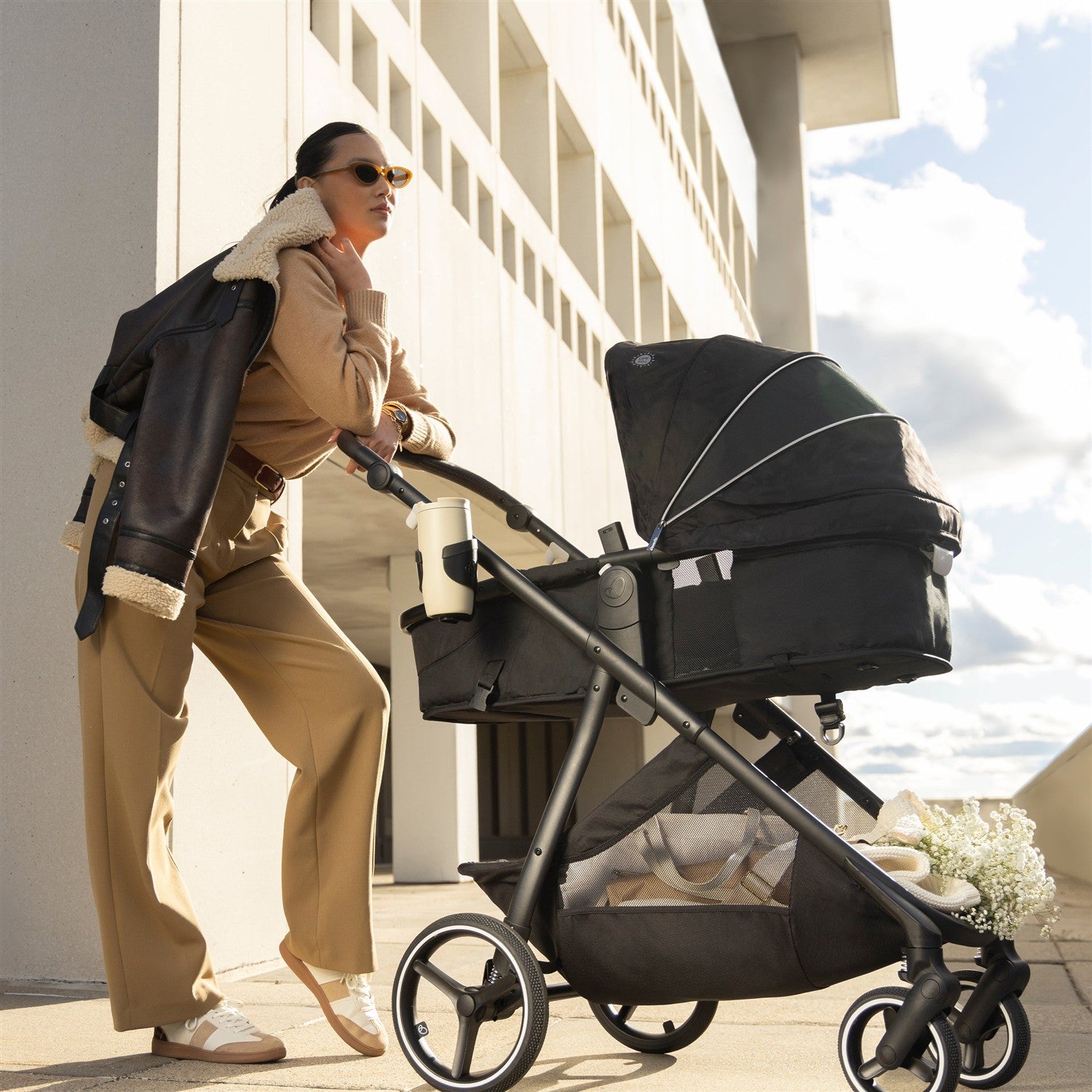 Evenflo Shyft Intuiti+ Lightweight Travel Stroller for Toddlers - Compact Foldable Baby Stroller with Adjustable Canopy & Storage Basket - Perfect for Air Travel, Shopping & Daily Walks