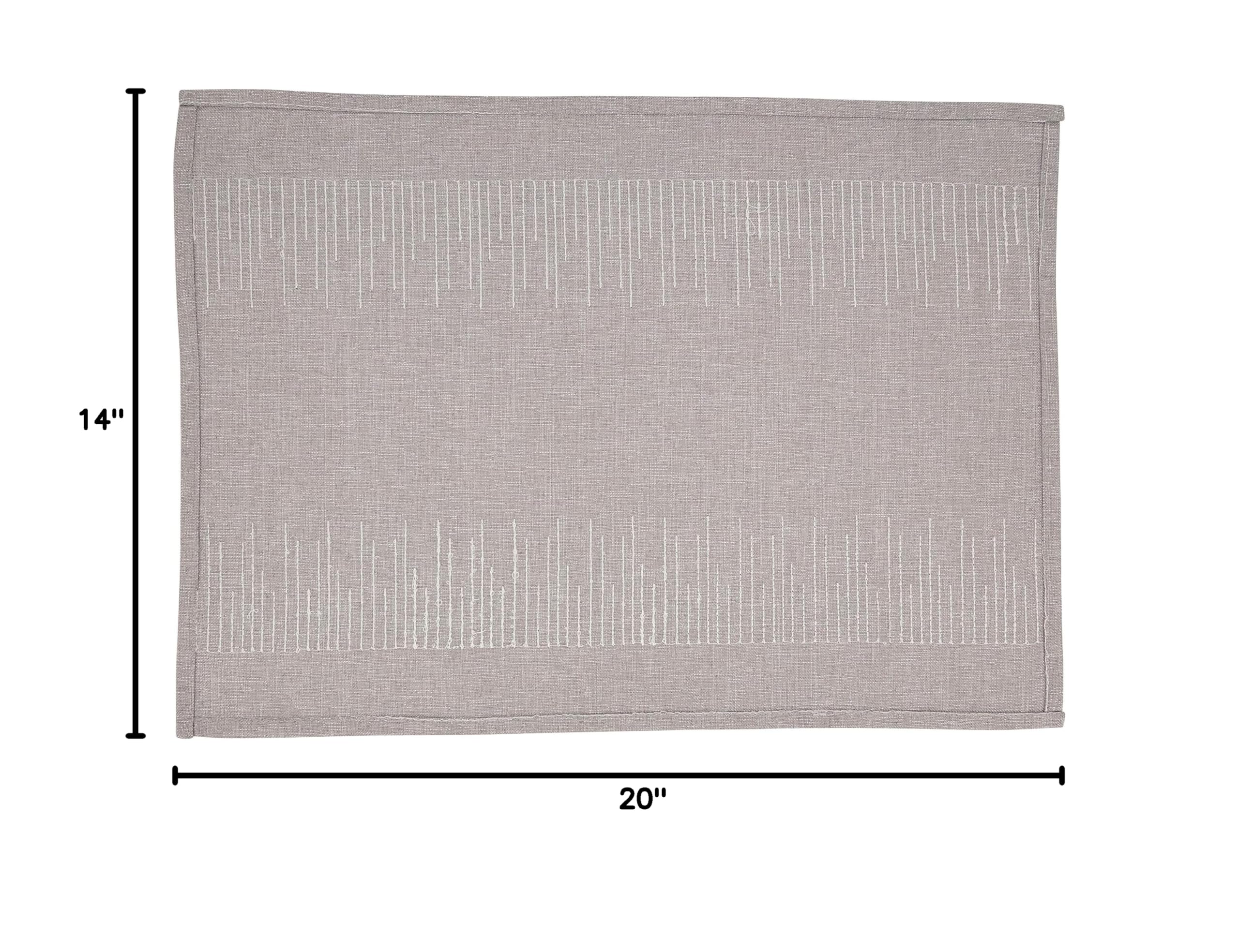 Sequin Border Placemats Set of 4 - Elegant Dining Table Decor for Parties, Weddings & Holiday Celebrations