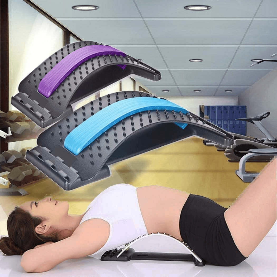 Best Pain Relief Back Stretcher for Lower Back Pain - Posture Corrector & Spine Alignment Device - Perfect for Office Workers, Athletes & Home Use