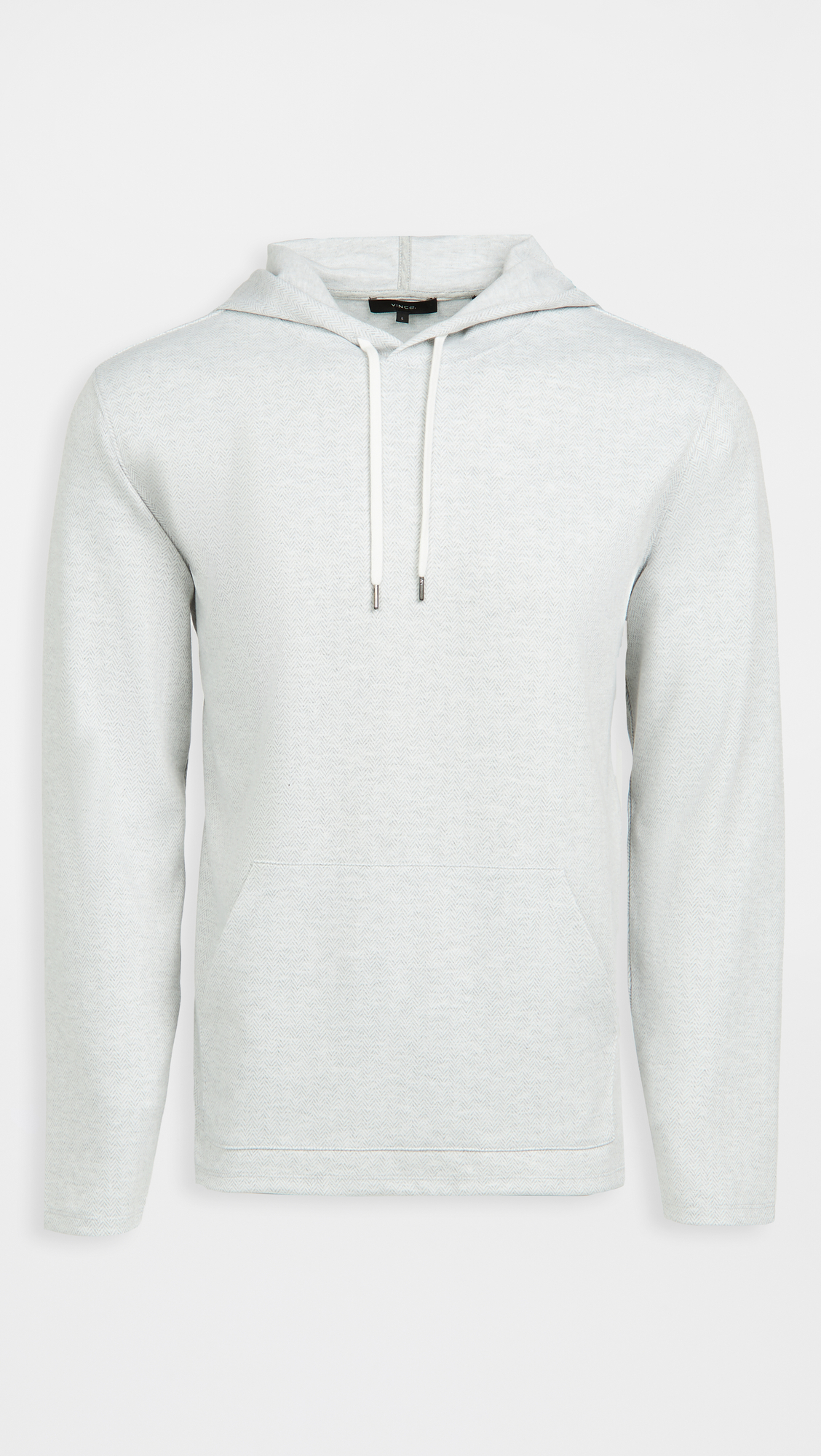 Vince Men's Herringbone Pullover Hoodie - Soft Fleece-Lined Sweatshirt for Casual Wear & Outdoor Activities | Winter Comfort & Street Style Fashion
