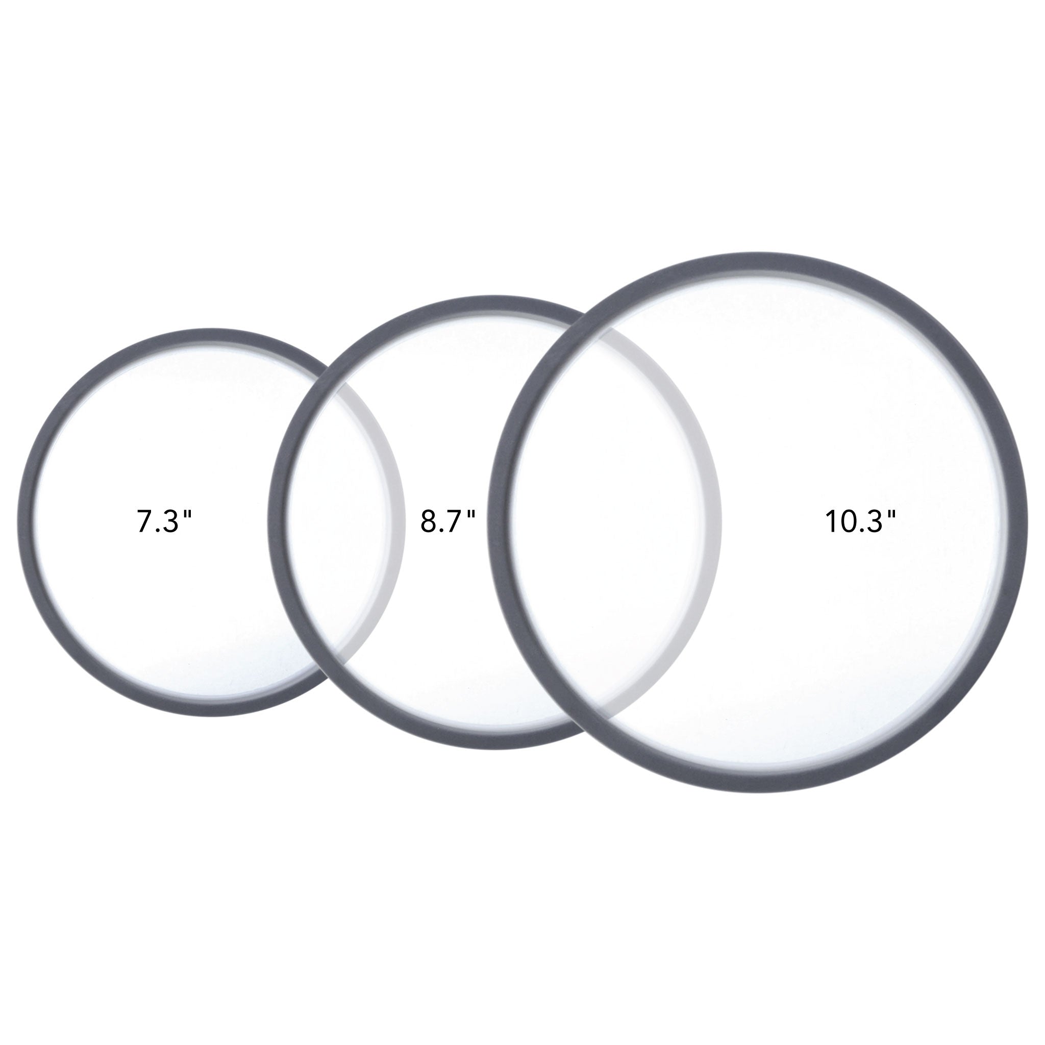 Round Silicone Suction Lids (Set of 3) - Airtight Food Storage Lids for Bowls & Containers - Perfect for Meal Prep, Leftovers & Fridge Organization