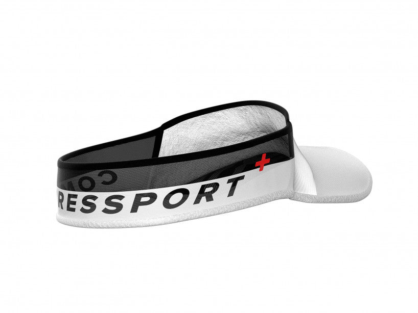Compressport Unisex Ultralight Running Visor - White | Breathable Sun Protection for Men & Women | Perfect for Running, Hiking & Outdoor Sports
