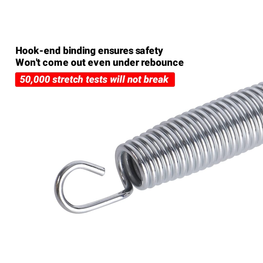 Heavy Duty Stainless Steel Trampoline Replacement Springs - Weather-Resistant Universal Fit with Included Tool & Gloves | Perfect for Backyard Trampoline Repair, Gym Equipment Maintenance, and Outdoor Playground Safety Upgrades