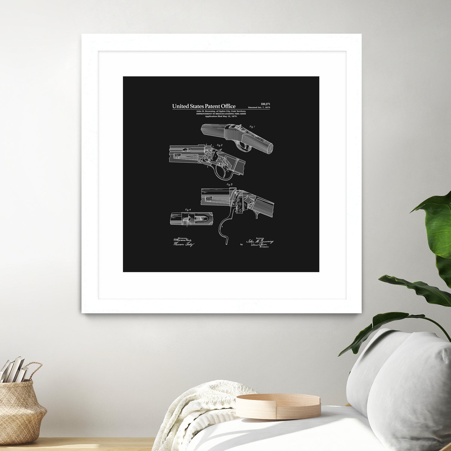 Breech Loading Rifle Patent - Black | Historical Firearm for Collectors & Reenactments
