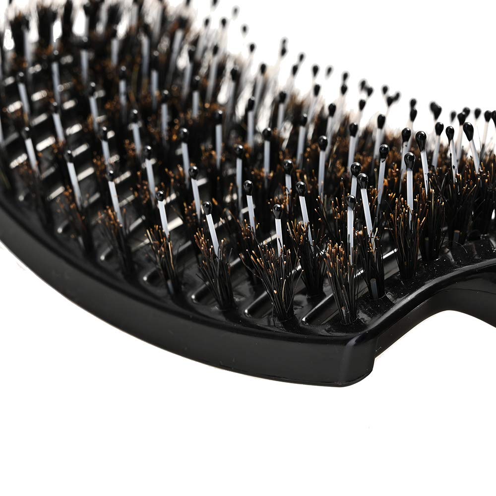 KAYLRE Professional Afro Comb for Women - Detangling Wet Hair Brush with Massage Tips, Styling Tool for Natural & Curly Hair - Perfect for Salon & Home Use (Blue with Hair)