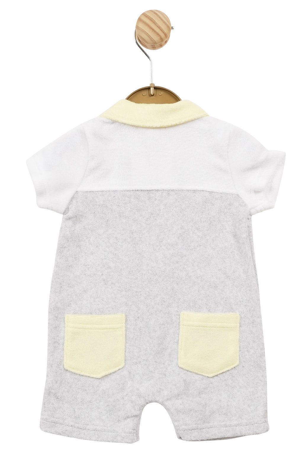 Leo Grey & Lemon Terry Toweling Romper - Soft Baby Jumpsuit for Boys & Girls | Perfect for Playtime, Daycare & Loungewear