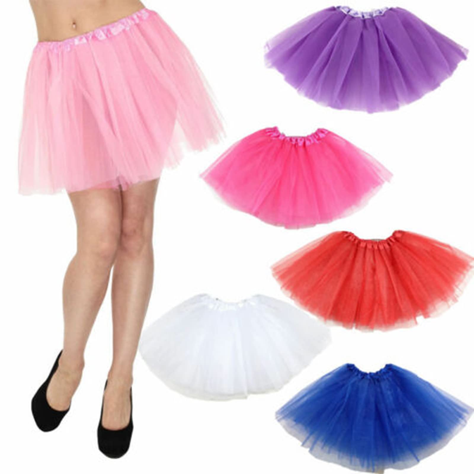 Vintage 5-Layer Tulle Tutu Skirt for Women - Puffy Ballet Bubble Skirt for Dance, Party & Special Occasions