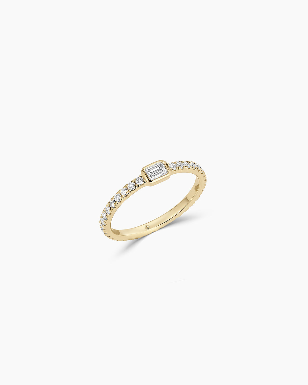 Lab Grown Diamond Emerald Eternity Ring for Women - 14K White Gold Wedding Band, Anniversary Gift, Stackable Ring for Bridal & Special Occasions