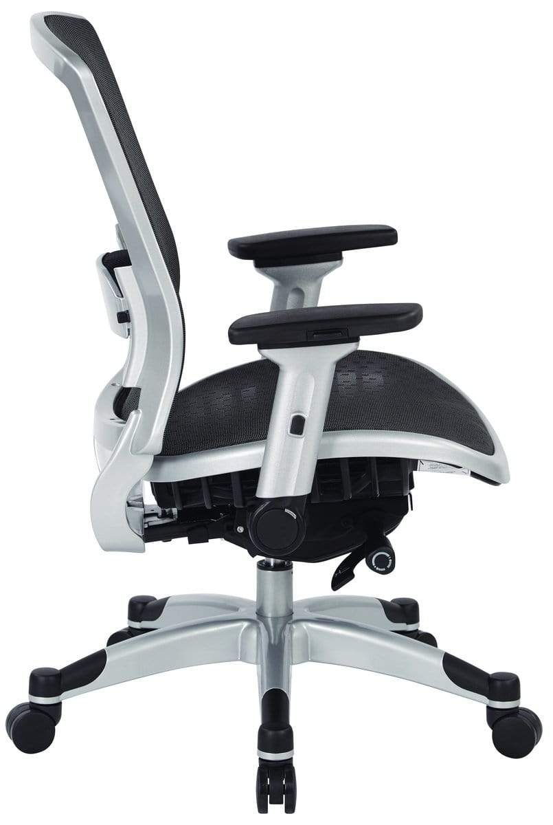 Ergonomic Executive Office Chair with Breathable Mesh Back & Flip-Up Arms - Adjustable Height & Lumbar Support for Home & Office Workspaces [317 R22C6KF6] - Perfect for Long Hours of Comfortable Computer Work, Video Conferencing, and Productivity