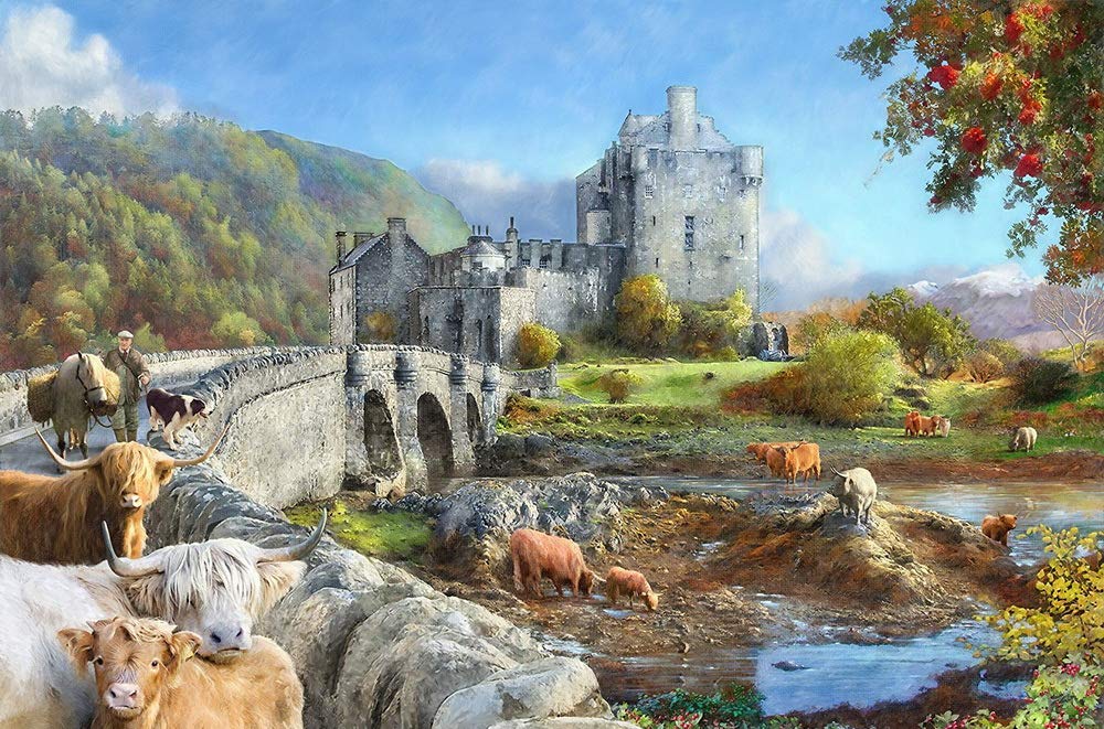 Anwei 1000 Piece Jigsaw Puzzle - Countryside Landscape with Farm, Cattle & Nature Scenery | Fun Educational Family Game for Adults, Kids & Teens | Perfect Birthday Gift for Boys & Girls | Great for Indoor Activities, Family Bonding & Stress Relief