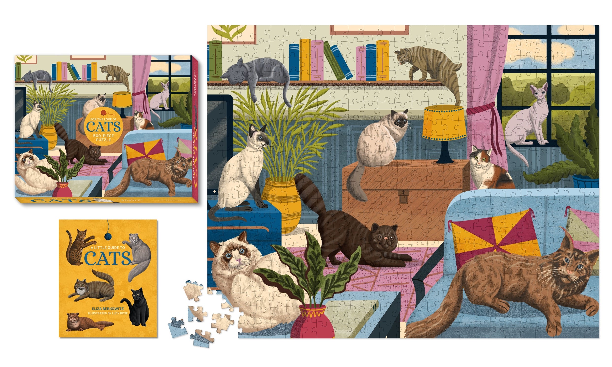 500 Piece Cat Lovers Jigsaw Puzzle - Fun & Challenging Puzzle for Adults & Kids - Perfect for Family Game Night & Relaxation
