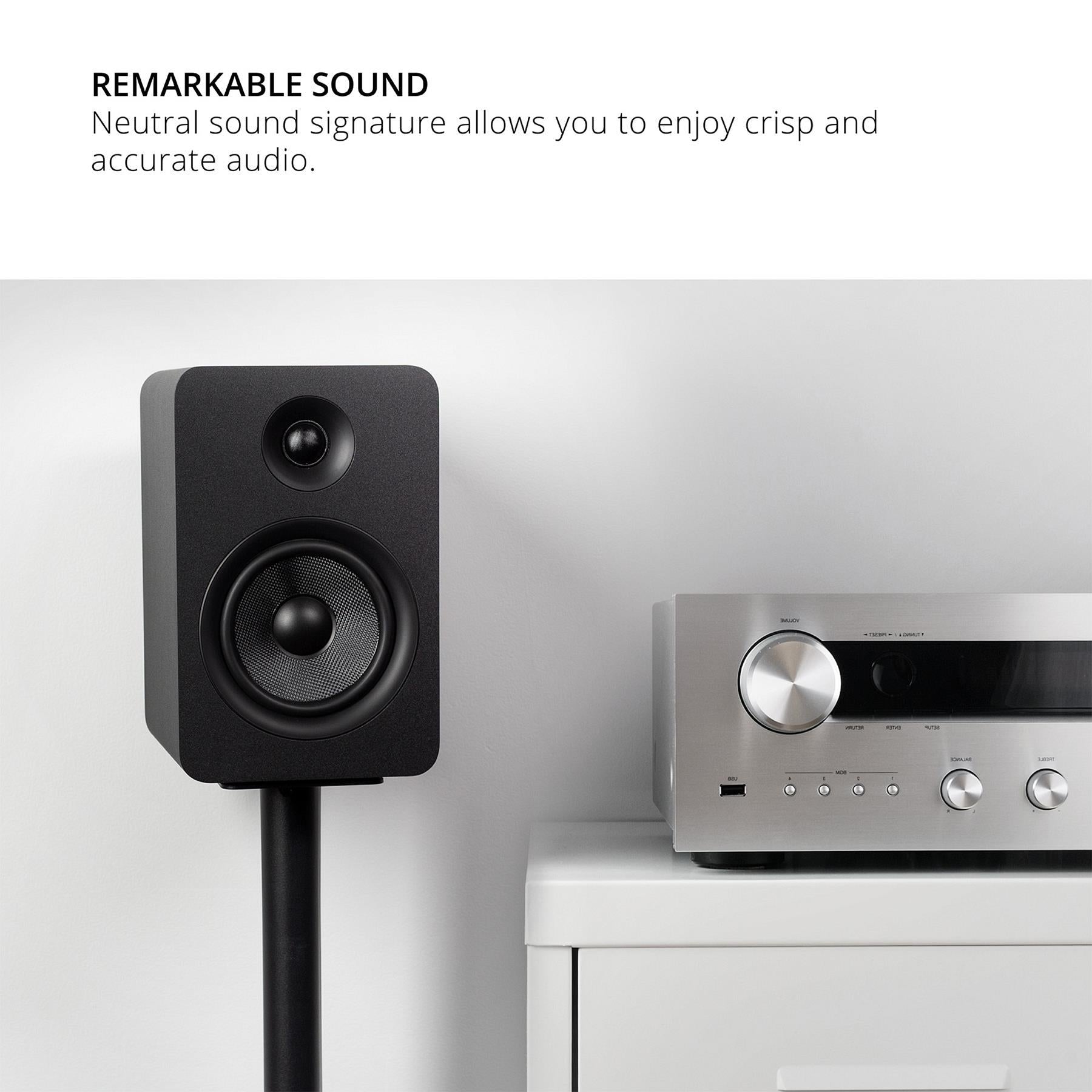 Kanto YUP6 Passive Bookshelf Speakers (Pair) - High-Quality Audio for Home Theater, Music & Gaming - Perfect for Living Rooms, Offices & Studios