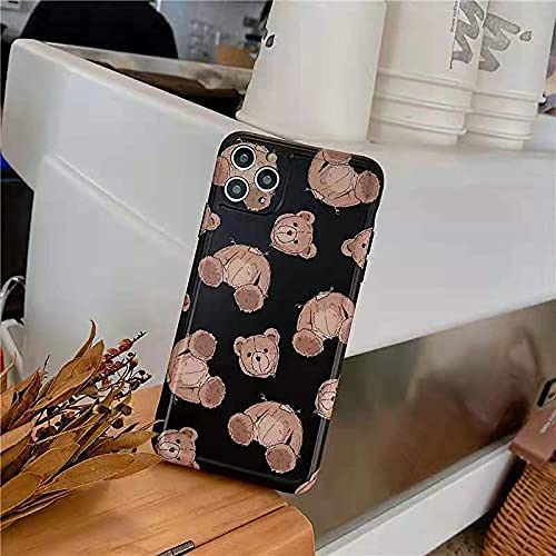 Premium Shockproof Silicone Case for iPhone 12 Pro Max - Soft Teddy Bear Design, Full Body Protection | Perfect for Everyday Use, Travel & Gift Giving