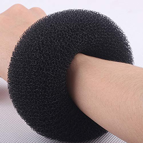 Donut Hair Bun Maker - Black Ring Style Shaper for Perfect Updos, Ballet Buns & French Twist Hairstyles | Great for Dance, Work & Special Occasions